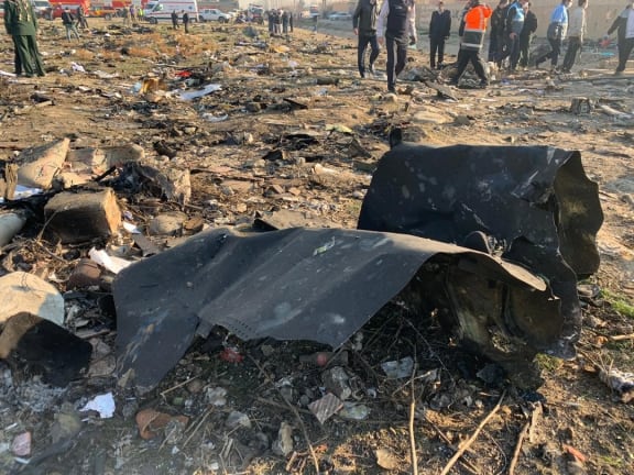 Search and rescue works are conducted at site after a Boeing 737 plane belonging to a Ukrainian airline crashed near Imam Khomeini Airport in Iran just after takeoff in Tehran, Iran on January 08, 2020.