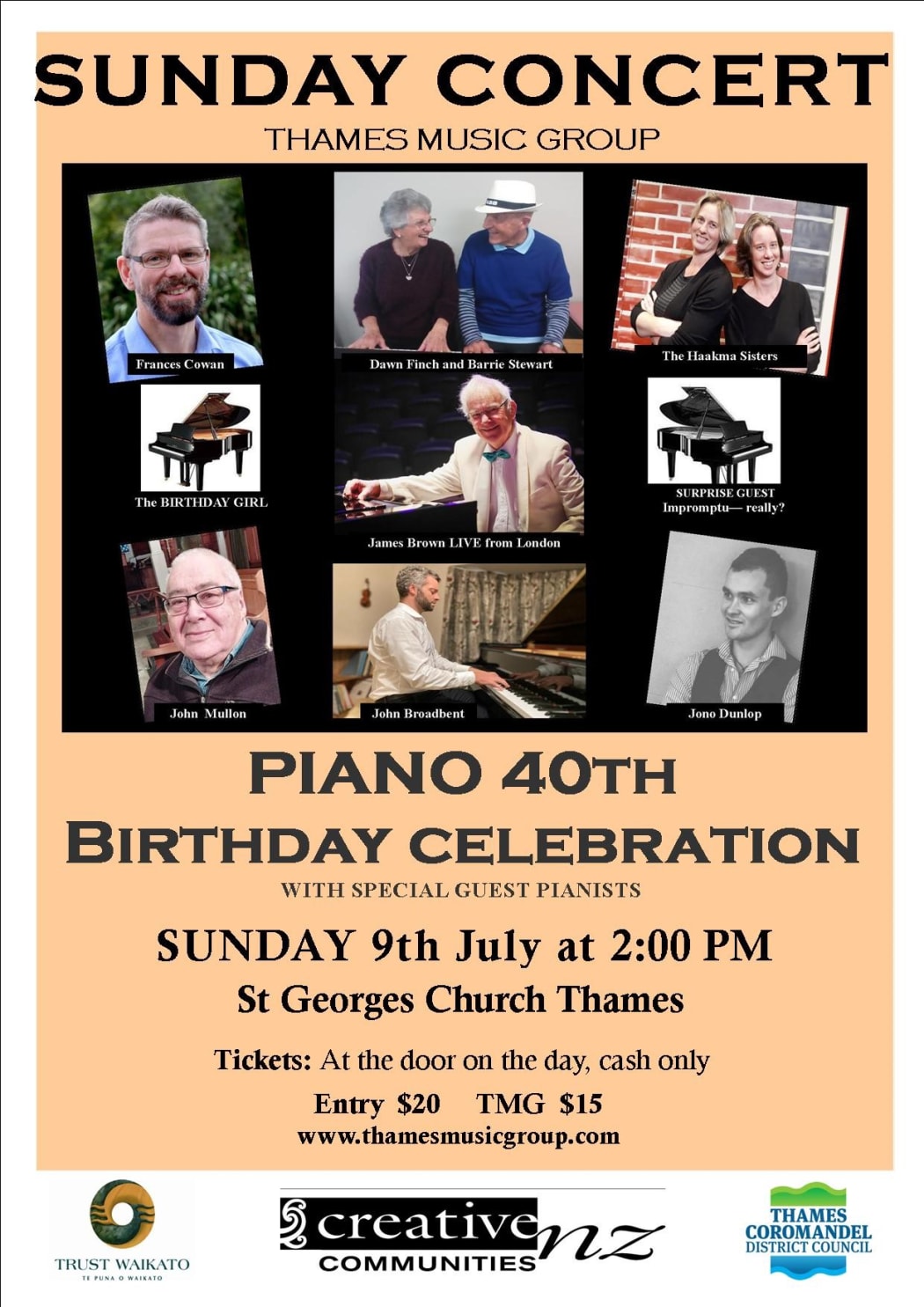 Thames Music Group, Piano 40th Celebration