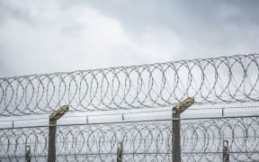 Prison fencing at Paremoremo.