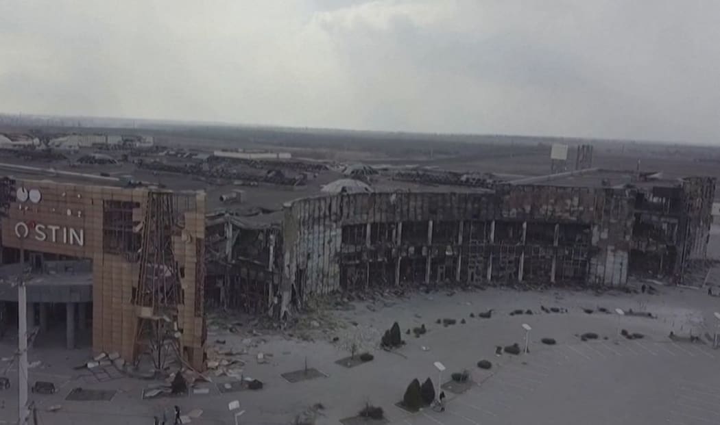 Part of central Mariupol that has been subjected to relentless shelling / bombing by Russia