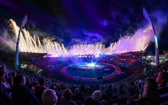 Fireworks complete the closing ceremony of the 2018 Commonwealth Games.