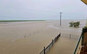 A family's view from their house in the rural locality of Braemeadows, near Ingham. (Supplied: Alicia Torrisi)