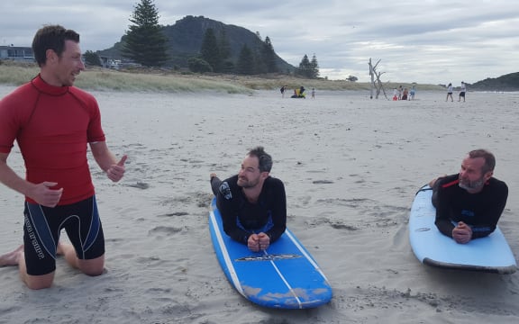 Surfing for Farmers Mount Maunganui