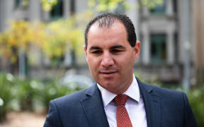 Advance NZ co-leader Jami-Lee Ross outside the High Court at Auckland.