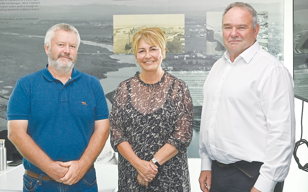 The slash inquiry panel in Gisborne this week: from left Matt McClay, Hekia Parata and Bill Bayfield
