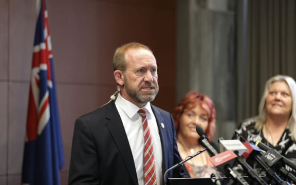 Andrew Little announcing that re-entry to the Pike River Mine drift will go ahead.