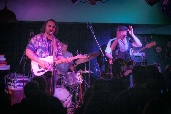 Troy Kingi and Mara TK at Wellington's Meow