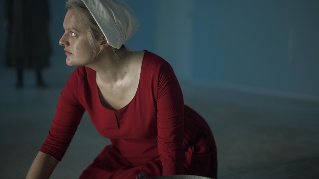 Elisabeth Moss returns as June in season three of The Handmaid’s Tale (Lightbox). Photo by Elly Dassas.