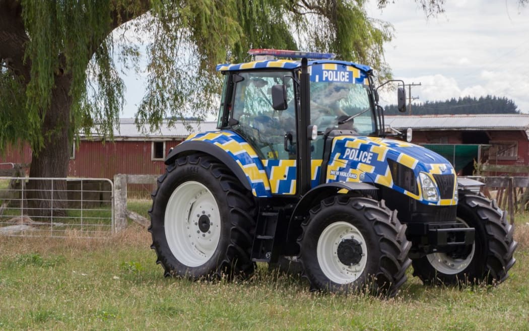 police tractor