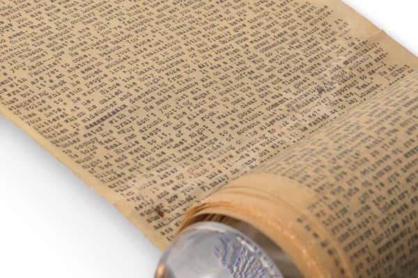 Jack Kerouac wrote his iconic On The Road on a 36-metre long scroll of taped-together paper.