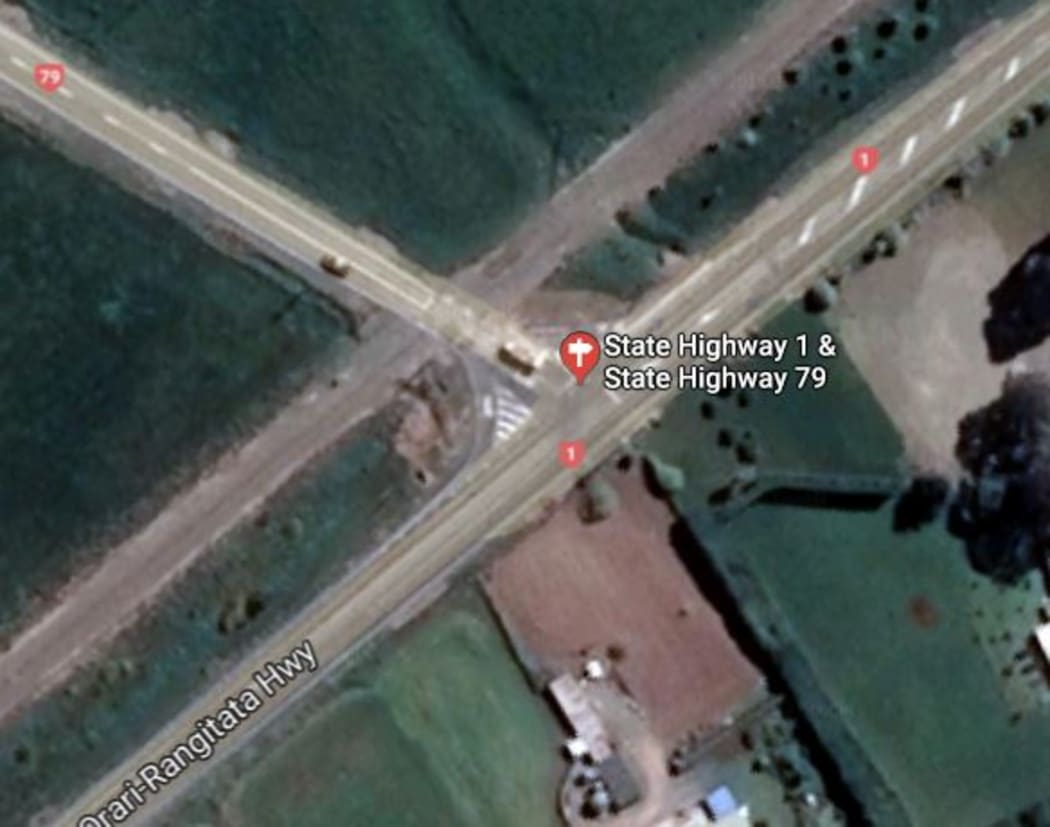 The two-vehicle crash happened at the intersection of Rangitata-Orari Bridge Highway and Orari-Rangitata Highway just before 9.30am.