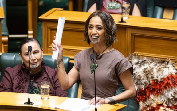 Oriini Kaipara makes her maiden statement.