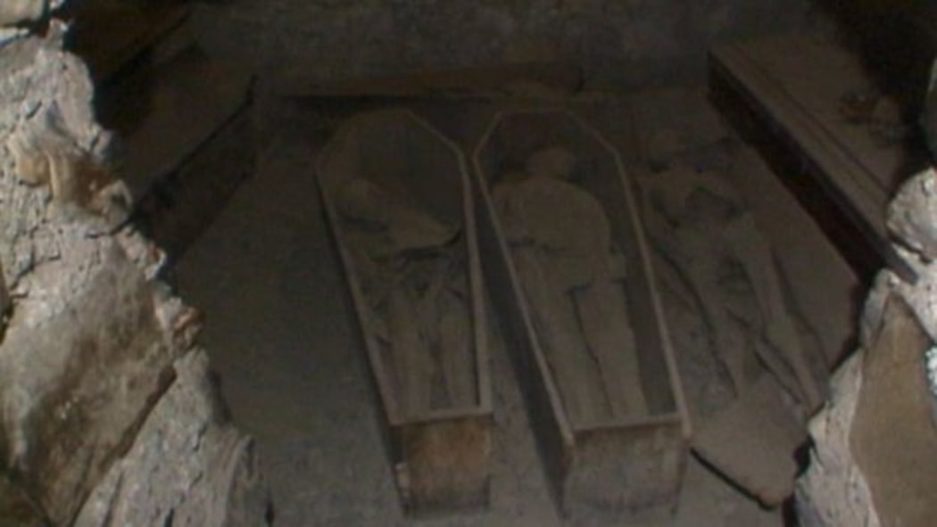 The discovery was made as a tour guide was preparing to open the church for visitors on Monday