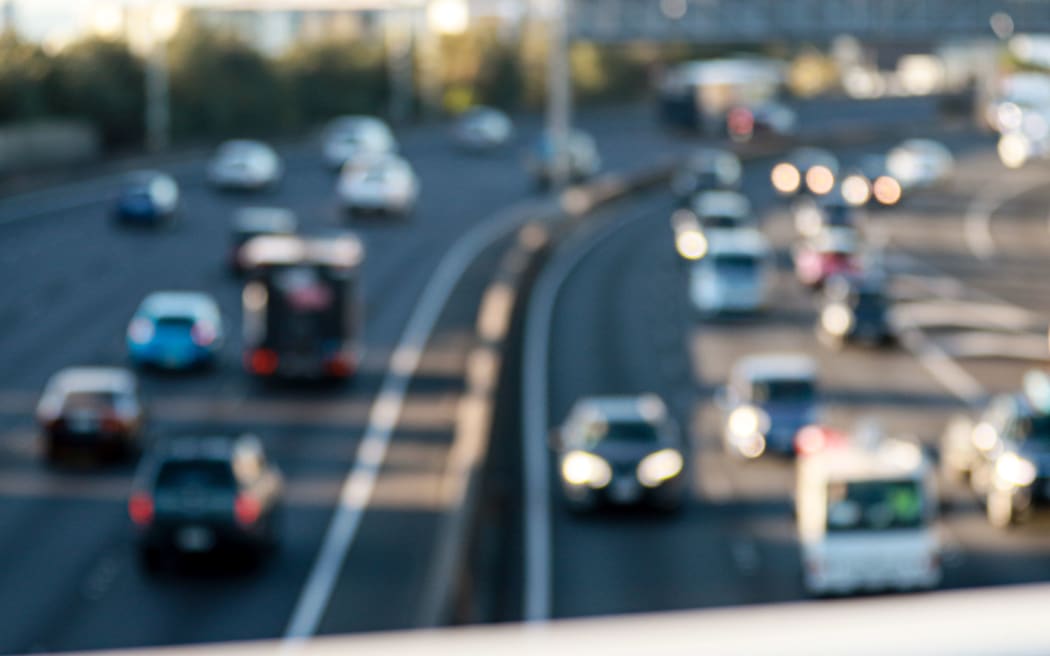 Cars on Auckland motorway