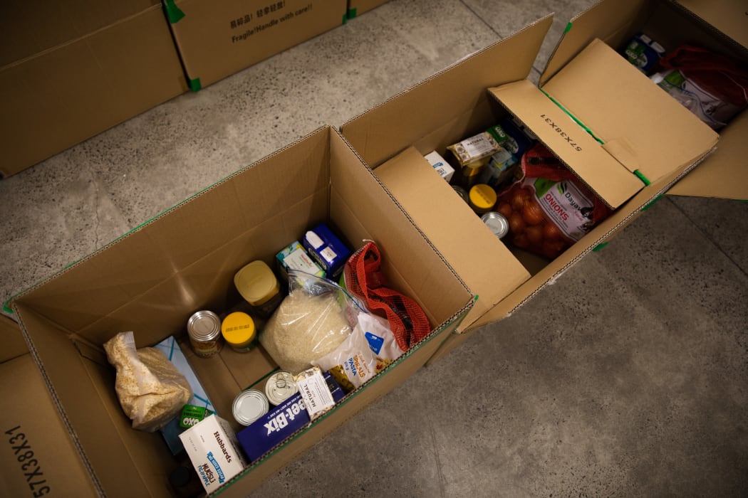 Food parcels at  BBM HQ in Manukau.