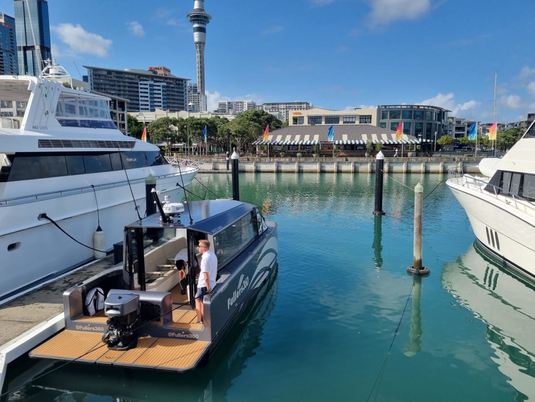 The VS-9 is a 10-seater hydrofoiling tour boat and it has just made its maiden voyage over the Hauraki Gulf.