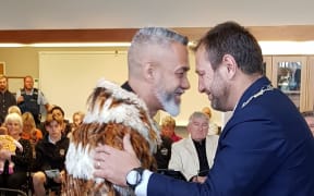 Rino Wilkinson is welcomed as a newly elected councillor for Paeroa Ward, Hauraki District Council