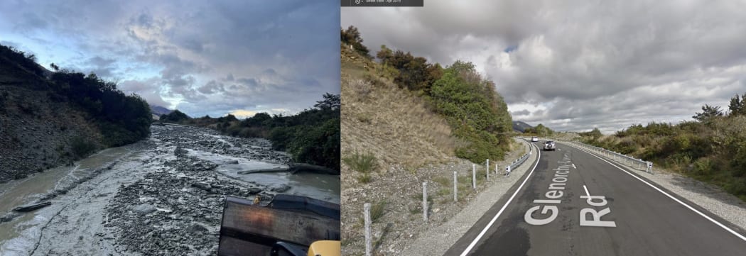 A slip has completely covered the Glenorchy-Queenstown Road.