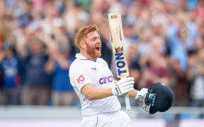 England's Jonny Bairstow celebrates his century against New Zealand during day 2 of the 3rd Test between New Zealand and England at Headingley, Leeds, England on Friday 24 June 2022.
2022 New Zealand tour to England.
© Copyright photo: Allan McKenzie / www.photosport.nz