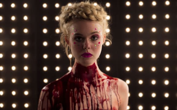 The Neon Demon, Director, Nicolas Winding Refn, actress Elle Fanning. Photo: Gunther Campine.