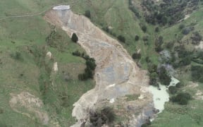 Gisborne District Council is warning people to avoid a section of the Hangaroa River after a massive landslide.