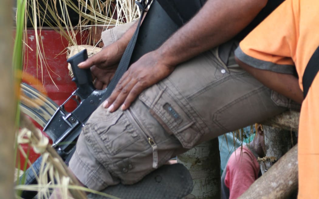 Personal security employees generally carry guns in Papua New Guinea.