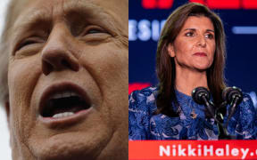 CONCORD, NEW HAMPSHIRE - JANUARY 23: Republican presidential candidate, former U.N. Ambassador Nikki Haley delivers remarks at her primary-night rally at the Grappone Conference Center on January 23, 2024 in Concord, New Hampshire. New Hampshire voters cast their ballots in their state's primary election today. With Florida Gov. Ron DeSantis dropping out of the race Sunday, Haley and former President Donald Trump are battling it out in this first-in-the-nation primary.   Brandon Bell/Getty Images/AFP (Photo by Brandon Bell / GETTY IMAGES NORTH AMERICA / Getty Images via AFP)
