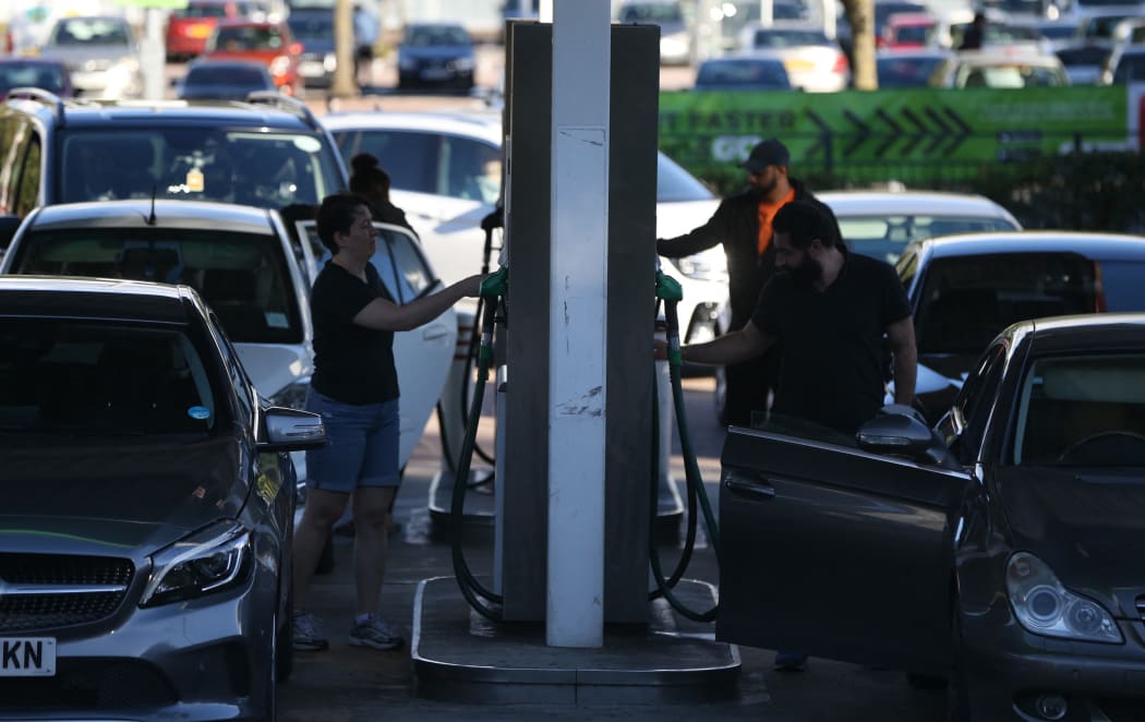 LONDON, ENGLAND - SEPTEMBER 29: Long queues are seen in front of petrol stations in London, United Kingdom on September 29, 2021.