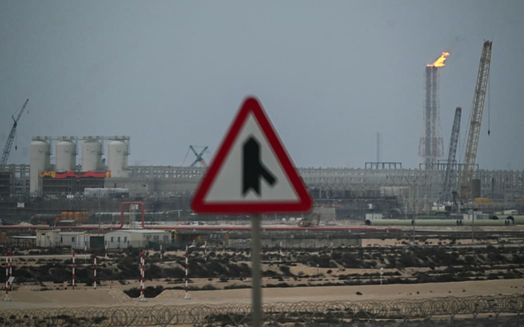 This photo shows QatarEnergy's operating facilities in Ras Laffan Industrial City on March 2, 2026. Qatar suspended liquefied natural gas production on March 2, causing a massive leap in prices, after Iranian strikes hit Gulf energy facilities in a new escalation of the Middle East war. (Photo by AFP)