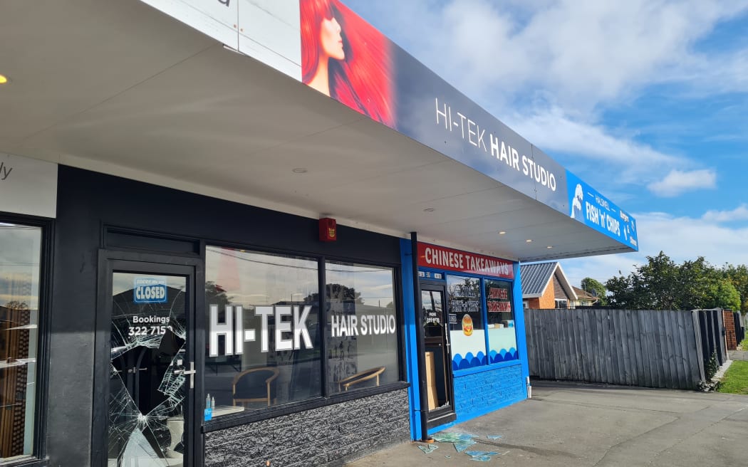 Two stores in the Christchurch suburb of Halswell were broken into.