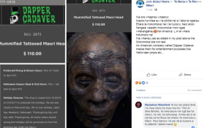 The business decided to stop selling mokomokai or fake mummified Māori tattoed heads.