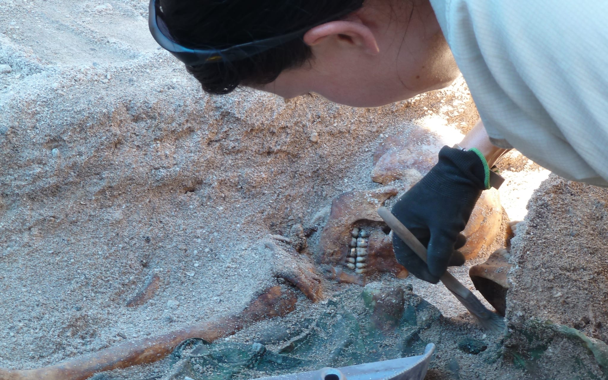 Archaeologist Kristen Baker in Kiribati