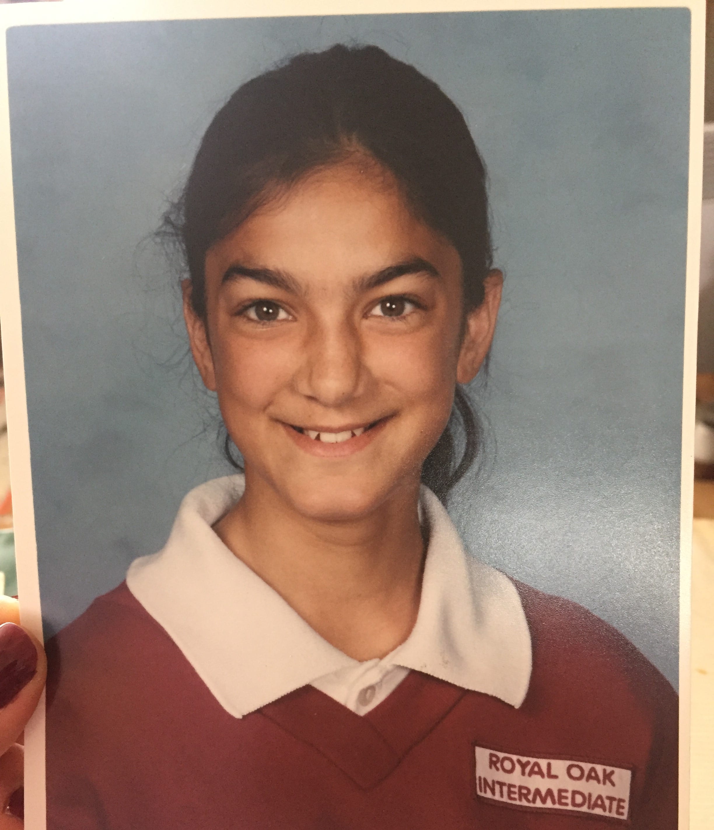 Priya Sami as a young girl