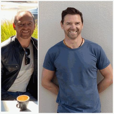 Asthetica founder and ceo David Allen before and after.