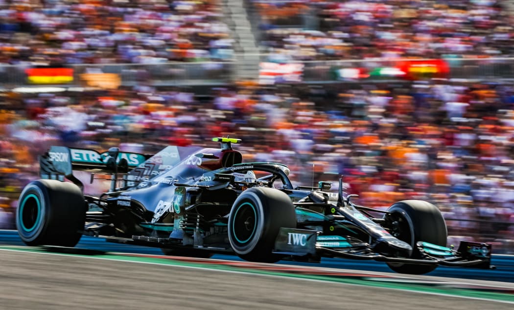 24th October 2021; Austin, Texas, USA;  77 BOTTAS Valtteri fin, Mercedes AMG F1 GP W12 E Performance, action during the Formula 1 Aramco United States Grand Prix 2021