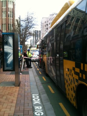 The bus in Willis Street.
