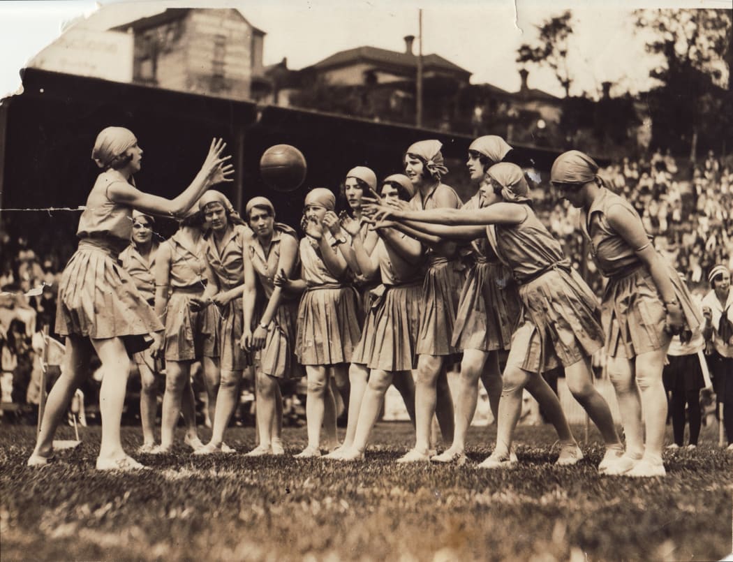 Netball being played in New Zealand in 1929.