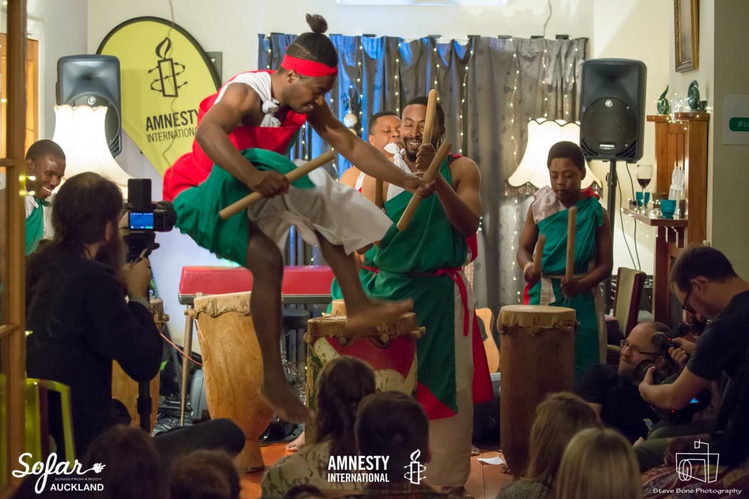 Burundi drummers at the giveahome concert in Auckland