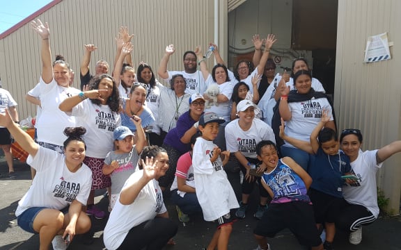 Volunteers for the Ōtara Christmas Present Drop project