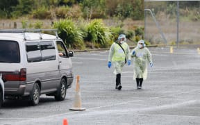 Covid-19 testing station in Raglan, Monday 4 October, 2021