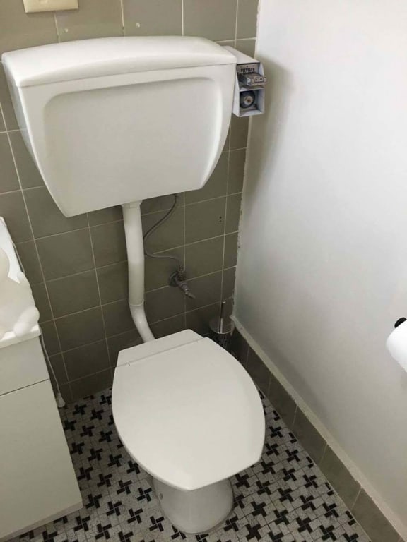 The 'evidence' for the coin-operated toilet story.