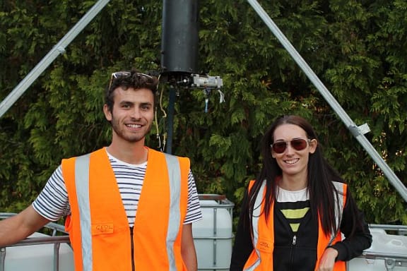Masters student George Williams will test various roof and wall constructions by firing ballistics from the vertical cannon, while PhD student Rebecca Fitzgerald is interested in measuring the impact and craters of different kinds of ballistics.