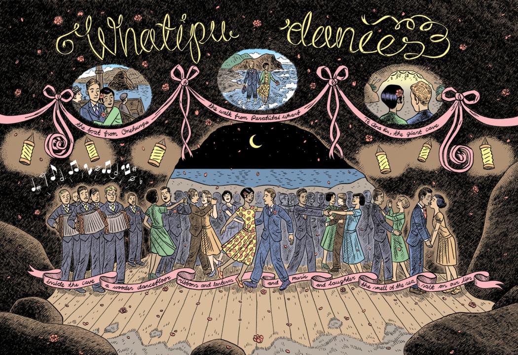 Book cover: The Legend of the Whatipu Cave Dances by Dylan Horrocks.