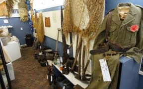 Artefacts in Niue's temporary museum