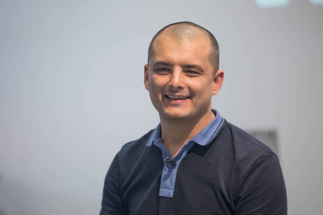 NZ entrepreneur Derek Handley speaking to AUT students in Auckland. 27 September 2018.