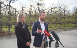 Minister Kieran McAnulty and Tukituki MP Anna Lorck