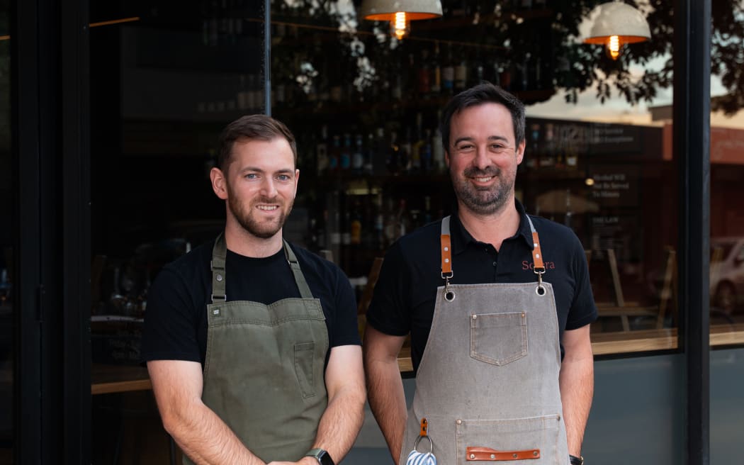 Head chef David Bryson (Left) and Nick Potts (Right), who founded Solera with his wife Chloe Ashman.
David Bryson at the chef's bar.