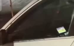 A video has been circulating social media of the marked Police car driving while what appears to be a FIFA played on a screen.