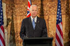 US Vice President Joe Biden speaking at Government House. 21 July 2016.