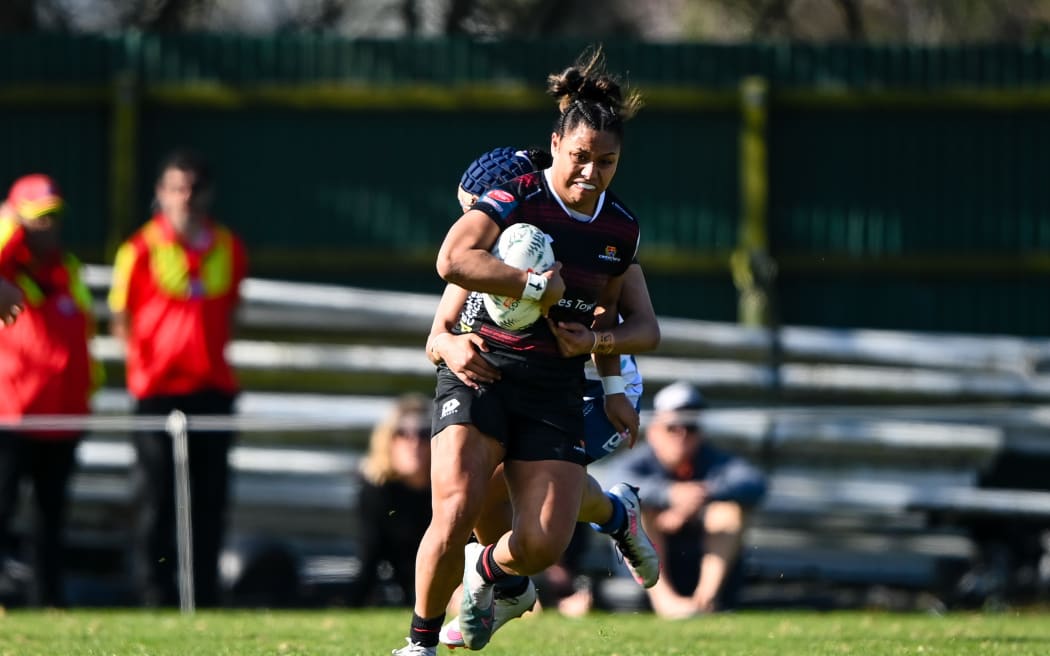 Martha Mataele of Canterbury during the Farah Palmer Cup rugby match final